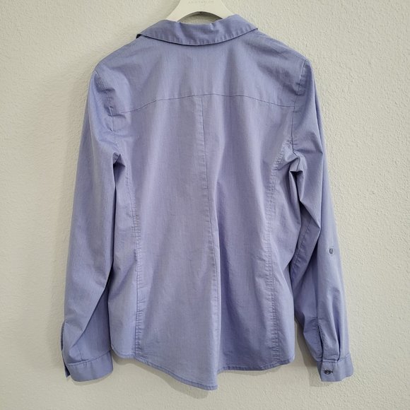 New York & Company Lavender Long Sleeve Top SZ M - Picture 2 of 5